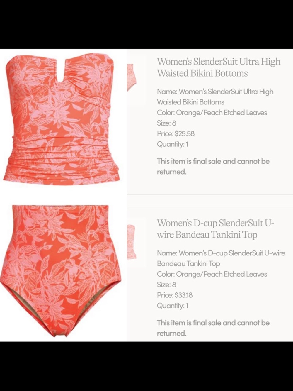 Lands End Tankini set